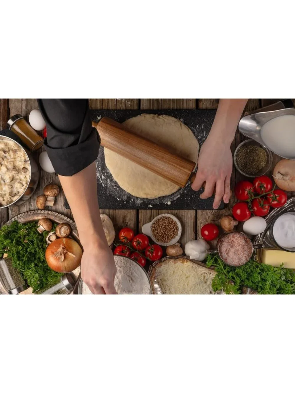 Acacia Wood Rolling Pin - 12